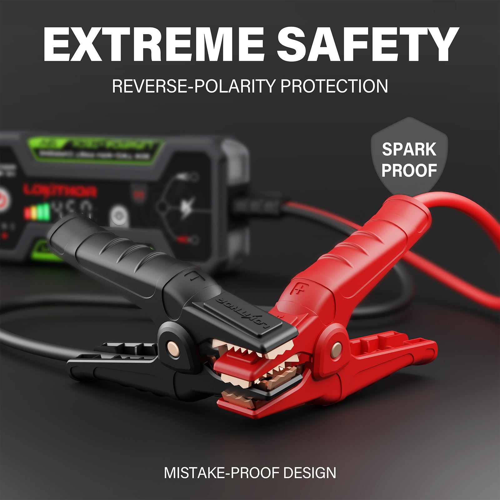 LOKITHOR J1350 PRO Jump Starter with LiFePO4 Safety Battery 1350Amp