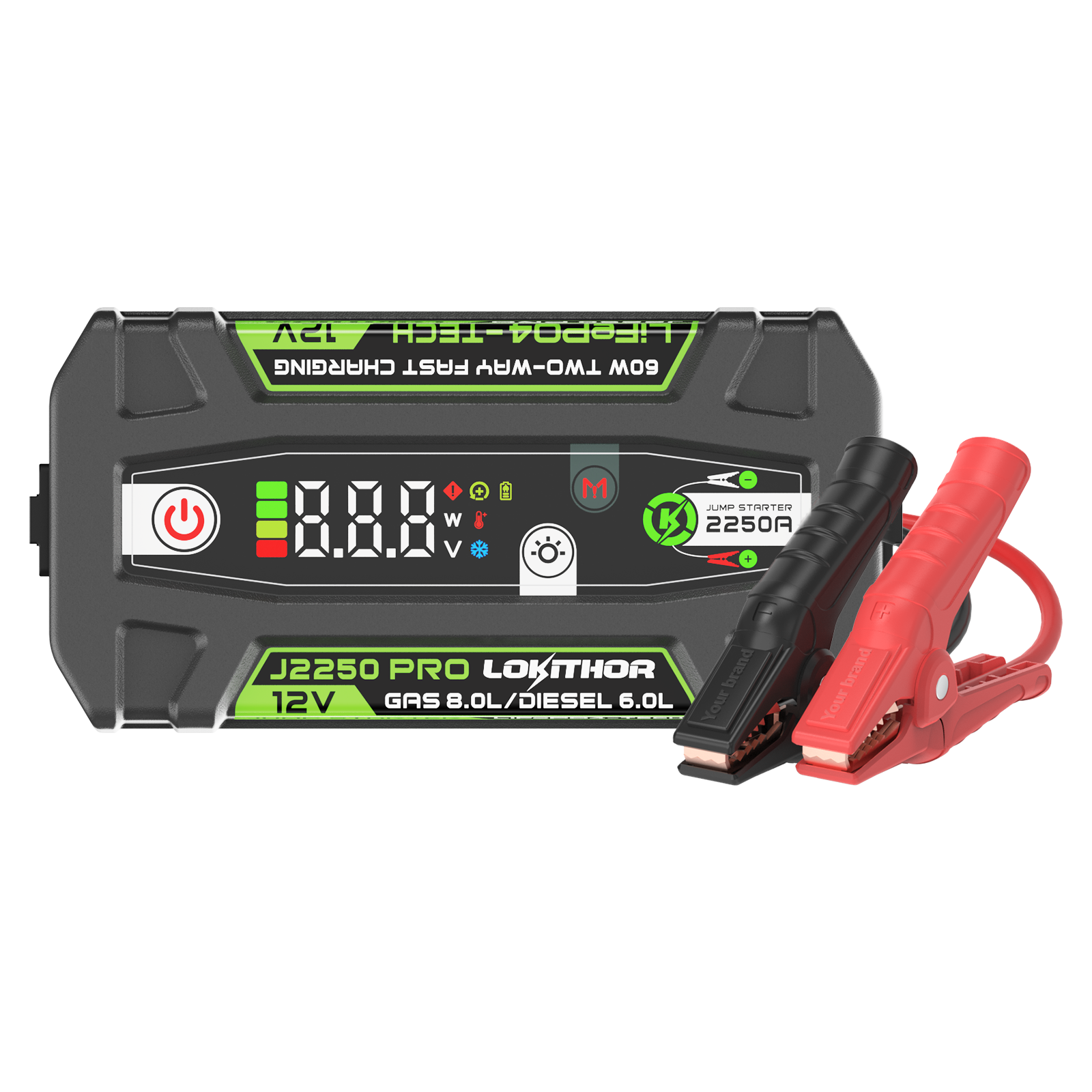 LOKITHOR LiFePO₄ 12V 51.2Wh 2250A Jump Starter