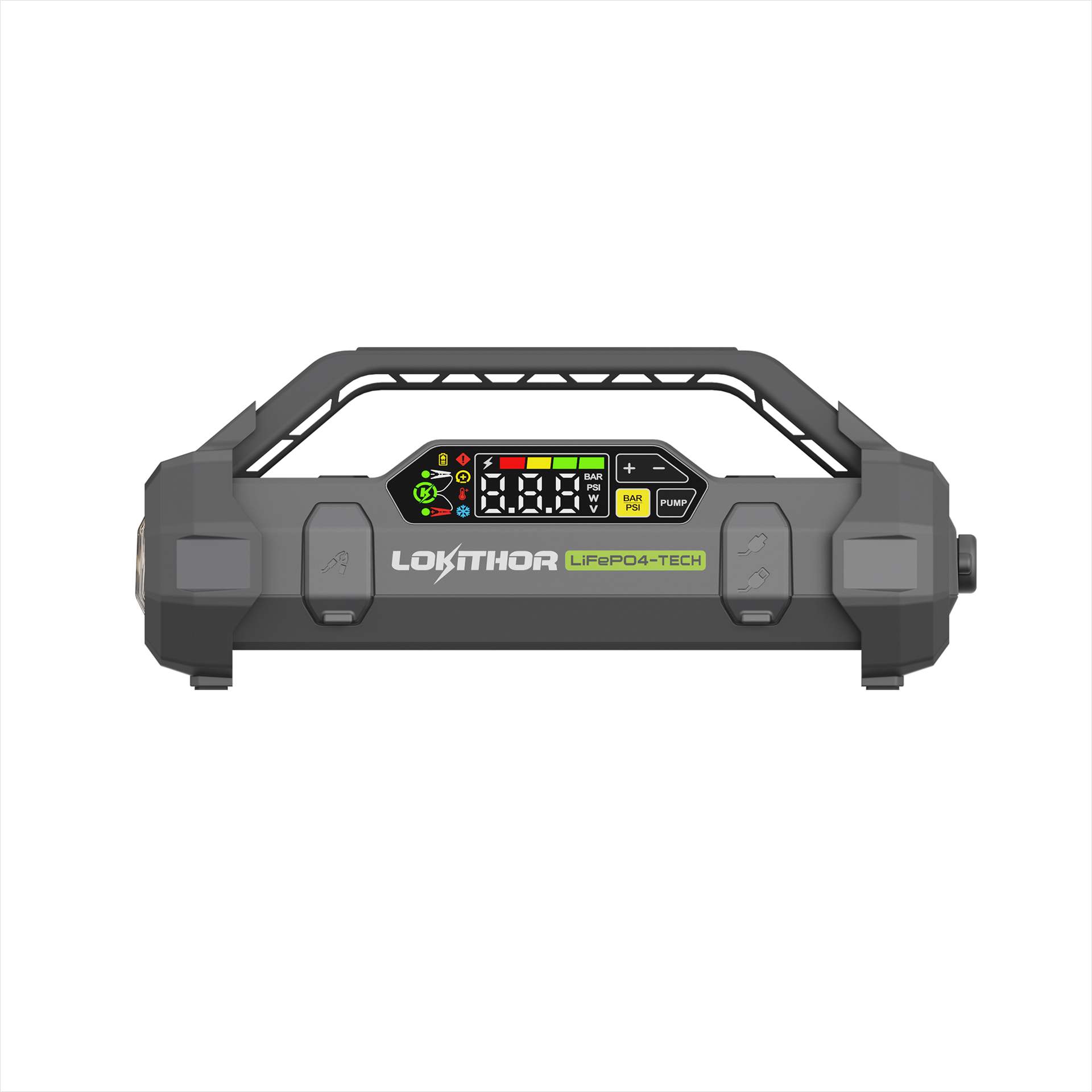 Lokithor JA3000 PRO 12V 3000A 46.08Wh LiFePO₄ Jump Starter With 150PSI Air Inflator and ConnectMax Technology