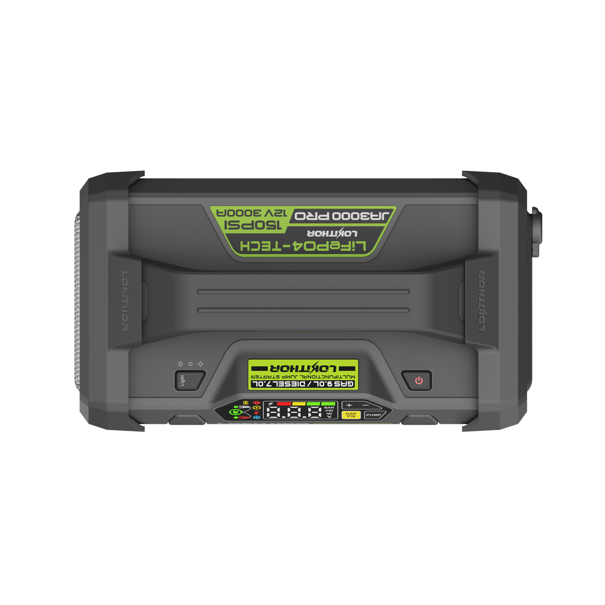 Lokithor JA3000 PRO 12V 3000A 46.08Wh LiFePO₄ Jump Starter With 150PSI Air Inflator and ConnectMax Technology