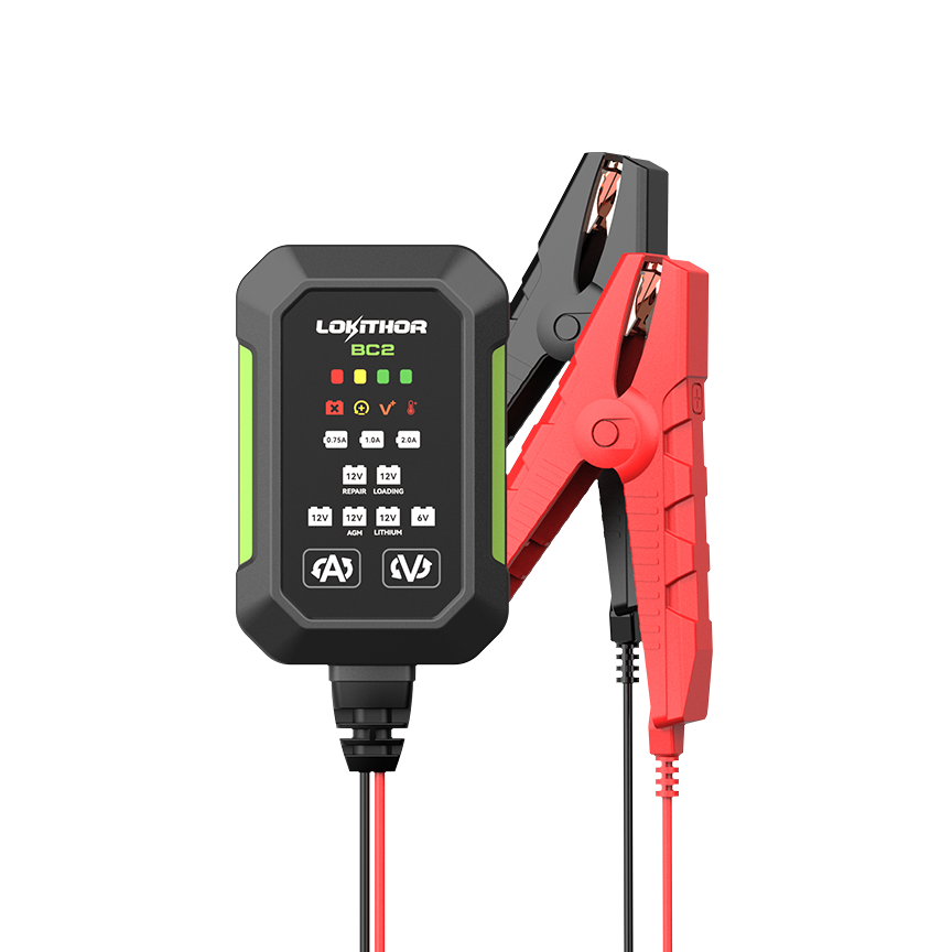 LOKITHOR BC2  6V/12V Car Battery Charger with 0.75A/1A/2A  (US Plug)