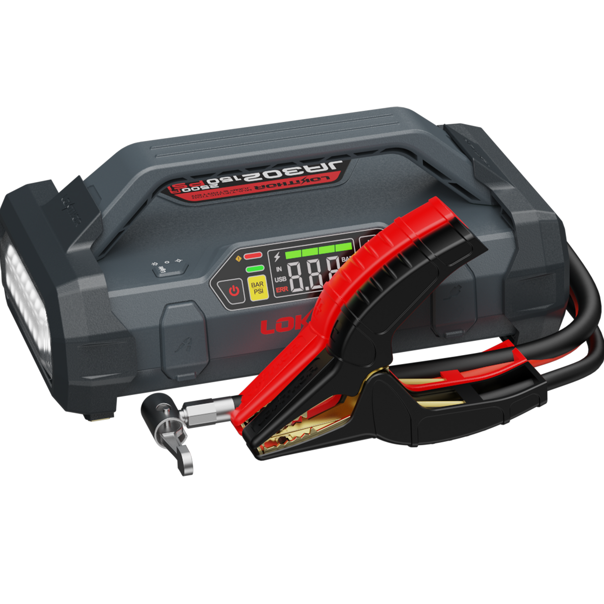 LOKITHOR JA302 Jump Starter With Air Compressor | 2500Amp